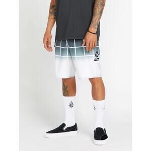 Schroff X Volcom Men's 36 Black Stoney 19" Boardshort Swimwear Beach Surf K27-11